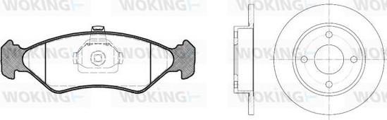 Woking 83853.01 - Bremžu komplekts, Disku bremzes autospares.lv