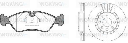 Woking 83863.00 - Bremžu komplekts, Disku bremzes autospares.lv