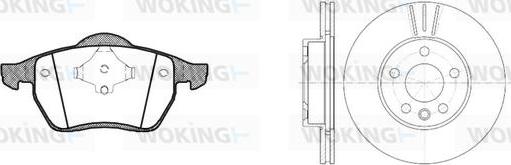 Woking 82903.04 - Brake Set, disc brakes www.autospares.lv