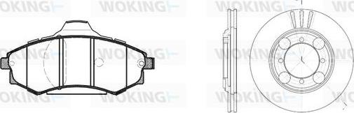 Woking 82183.02 - Bremžu komplekts, Disku bremzes www.autospares.lv