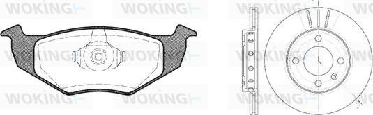 Woking 87093.01 - Дисковый тормозной механизм, комплект www.autospares.lv