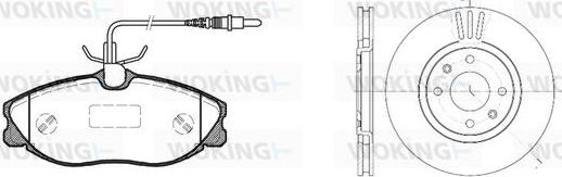 Woking 87043.00 - Дисковый тормозной механизм, комплект www.autospares.lv