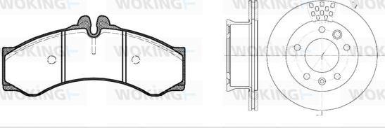 Woking 87143.00 - Дисковый тормозной механизм, комплект www.autospares.lv