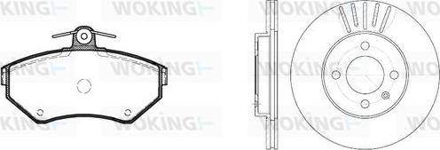 Woking 87313.01 - Дисковый тормозной механизм, комплект www.autospares.lv