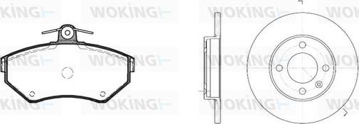 Woking 87313.03 - Bremžu komplekts, Disku bremzes www.autospares.lv