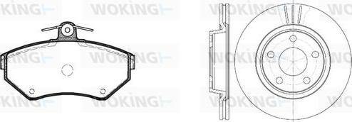 Woking 87313.02 - Дисковый тормозной механизм, комплект www.autospares.lv