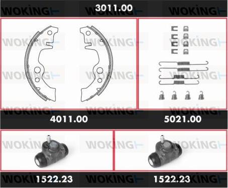 Woking 3011.00 - Bremžu loku komplekts www.autospares.lv