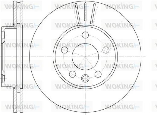 Woking D6496.10 - Тормозной диск www.autospares.lv