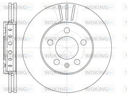 Woking D6545.10 - Тормозной диск www.autospares.lv