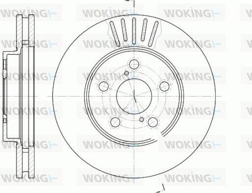 Woking D6542.10 - Тормозной диск www.autospares.lv