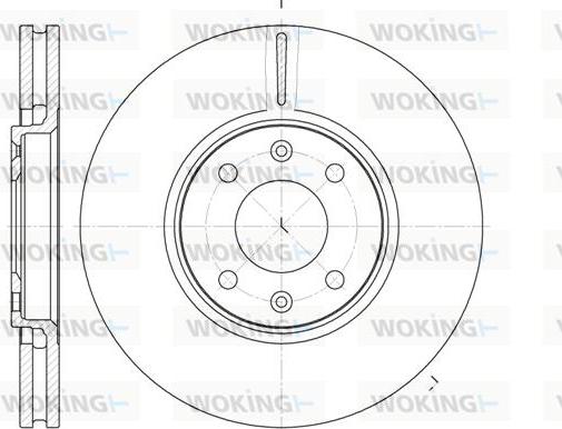 Woking D6587.10 - Тормозной диск www.autospares.lv