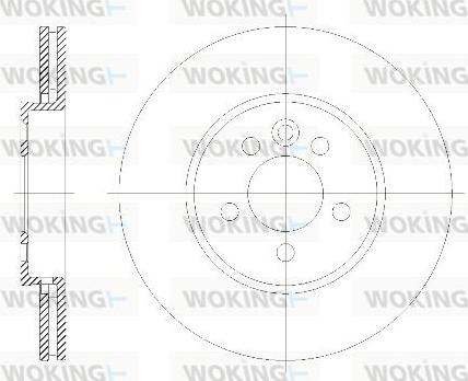 Woking D6614.10 - Bremžu diski autospares.lv