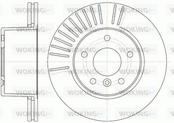 Woking D6638.10 - Тормозной диск www.autospares.lv