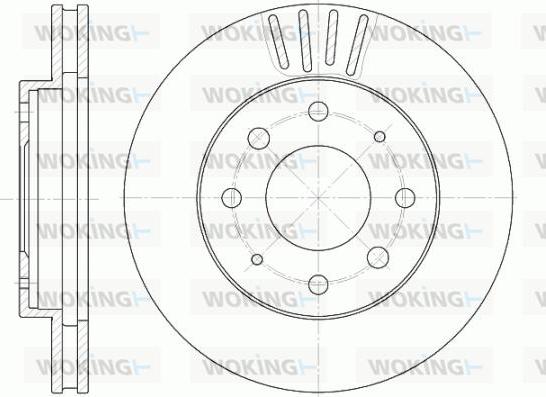 Woking D6625.10 - Тормозной диск www.autospares.lv