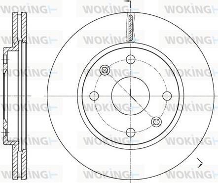 Woking D61813.10 - Тормозной диск www.autospares.lv