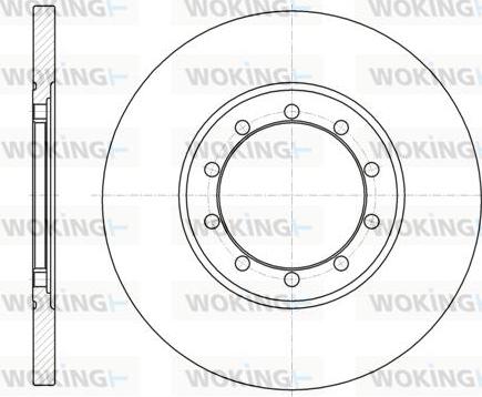 Woking D61201.00 - Brake Disc www.autospares.lv