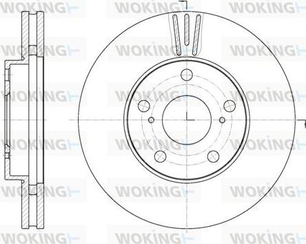 Woking D62087.10 - Тормозной диск www.autospares.lv