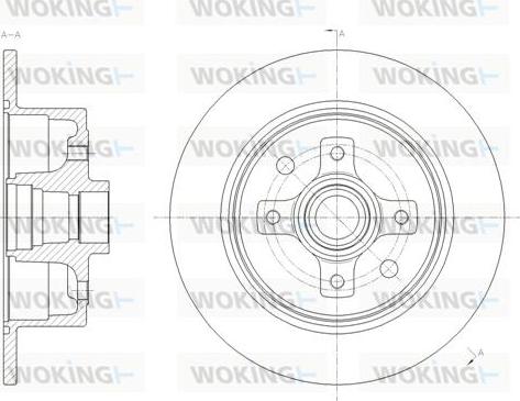 Woking D6217.00 - Bremžu diski autospares.lv