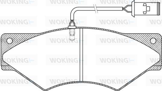 Woking JSA 5363.40 - Bremžu uzliku kompl., Disku bremzes www.autospares.lv