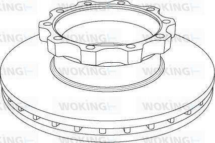 Woking NSA1044.20 - Brake Disc www.autospares.lv