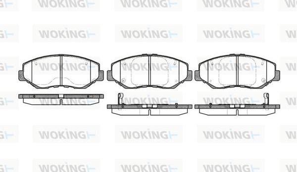 Woking P9993.00 - Bremžu uzliku kompl., Disku bremzes autospares.lv