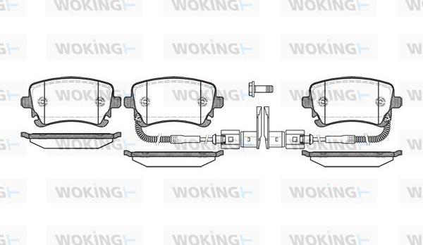 Woking P9973.02 - Тормозные колодки, дисковые, комплект www.autospares.lv