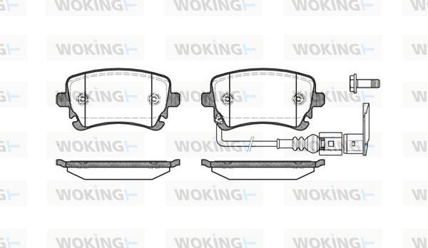 Woking P9973.11 - Тормозные колодки, дисковые, комплект www.autospares.lv