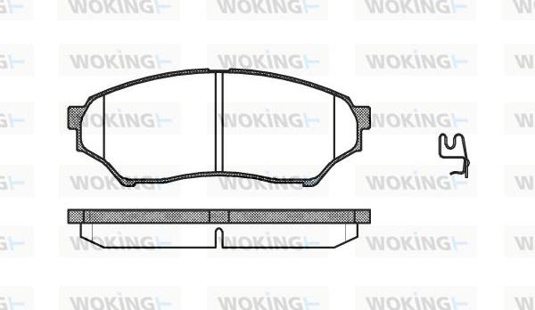 Woking P9453.01 - Тормозные колодки, дисковые, комплект www.autospares.lv