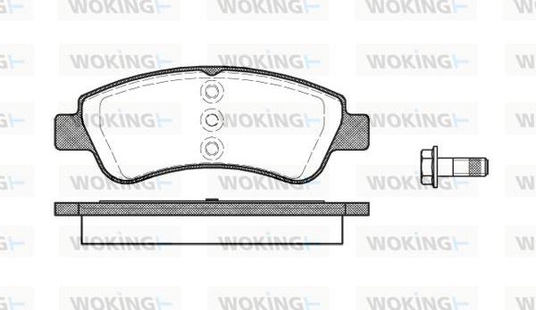 Woking P9403.20 - Тормозные колодки, дисковые, комплект www.autospares.lv