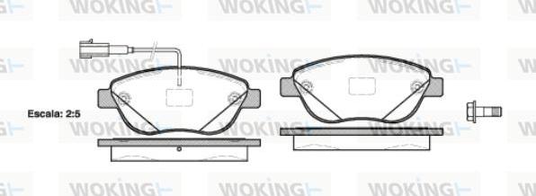 Woking P9593.12 - Bremžu uzliku kompl., Disku bremzes autospares.lv