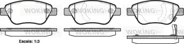 Woking P9583.31 - Тормозные колодки, дисковые, комплект www.autospares.lv