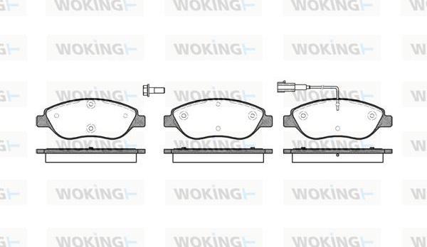 Woking P9603.01 - Bremžu uzliku kompl., Disku bremzes autospares.lv