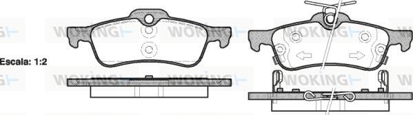 Woking P9623.02 - Bremžu uzliku kompl., Disku bremzes autospares.lv