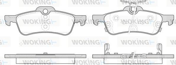 Woking P9623.12 - Тормозные колодки, дисковые, комплект www.autospares.lv