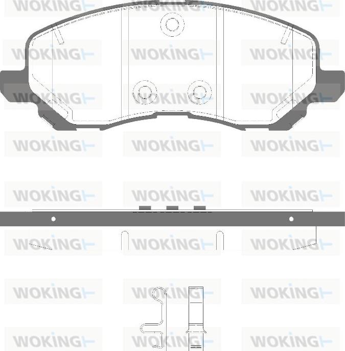 Woking P9043.41 - Тормозные колодки, дисковые, комплект www.autospares.lv