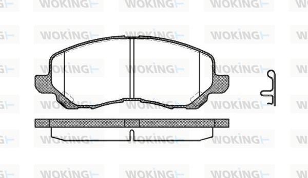 Woking P9043.12 - Тормозные колодки, дисковые, комплект www.autospares.lv