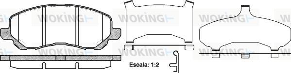 Woking P9043.31 - Bremžu uzliku kompl., Disku bremzes autospares.lv