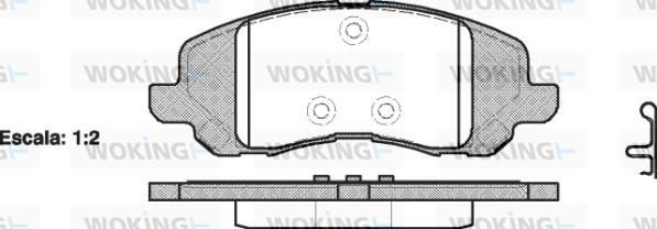 Woking P9043.20 - Тормозные колодки, дисковые, комплект www.autospares.lv