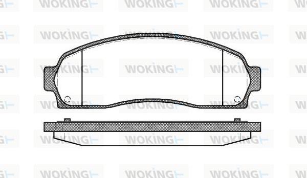 Woking P9053.00 - Тормозные колодки, дисковые, комплект www.autospares.lv