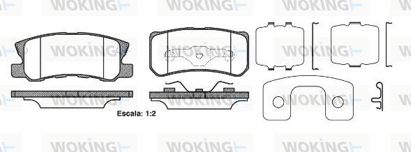 Woking P9033.22 - Bremžu uzliku kompl., Disku bremzes autospares.lv