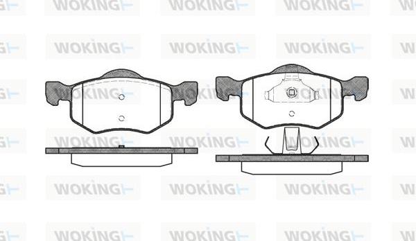 Woking P9023.00 - Bremžu uzliku kompl., Disku bremzes autospares.lv