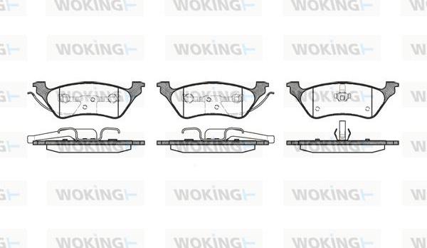 Woking P9113.00 - Bremžu uzliku kompl., Disku bremzes autospares.lv