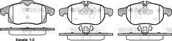 Woking P9883.40 - Тормозные колодки, дисковые, комплект www.autospares.lv