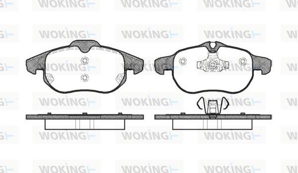 Woking P9883.00 - Тормозные колодки, дисковые, комплект www.autospares.lv