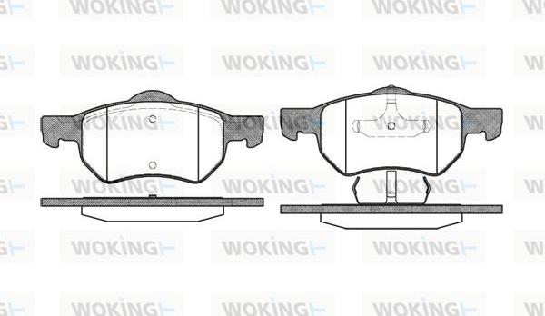 Woking P9823.00 - Bremžu uzliku kompl., Disku bremzes autospares.lv