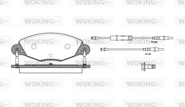 Woking P9273.04 - Bremžu uzliku kompl., Disku bremzes autospares.lv