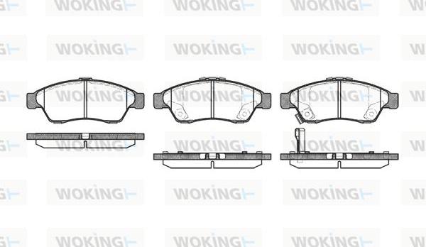 Woking P9753.01 - Тормозные колодки, дисковые, комплект www.autospares.lv