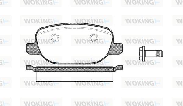 Woking P9783.00 - Тормозные колодки, дисковые, комплект www.autospares.lv