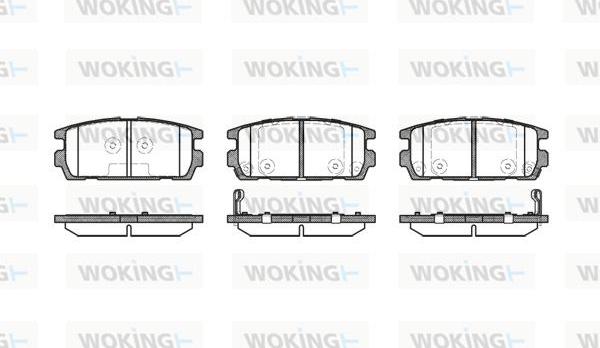 Woking P9773.02 - Тормозные колодки, дисковые, комплект www.autospares.lv