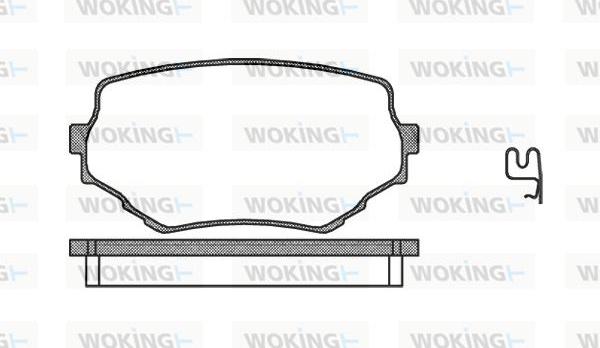 Woking P4943.02 - Тормозные колодки, дисковые, комплект www.autospares.lv